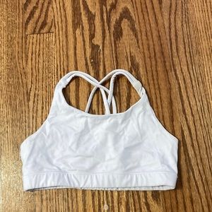 Light pink girls sports bra